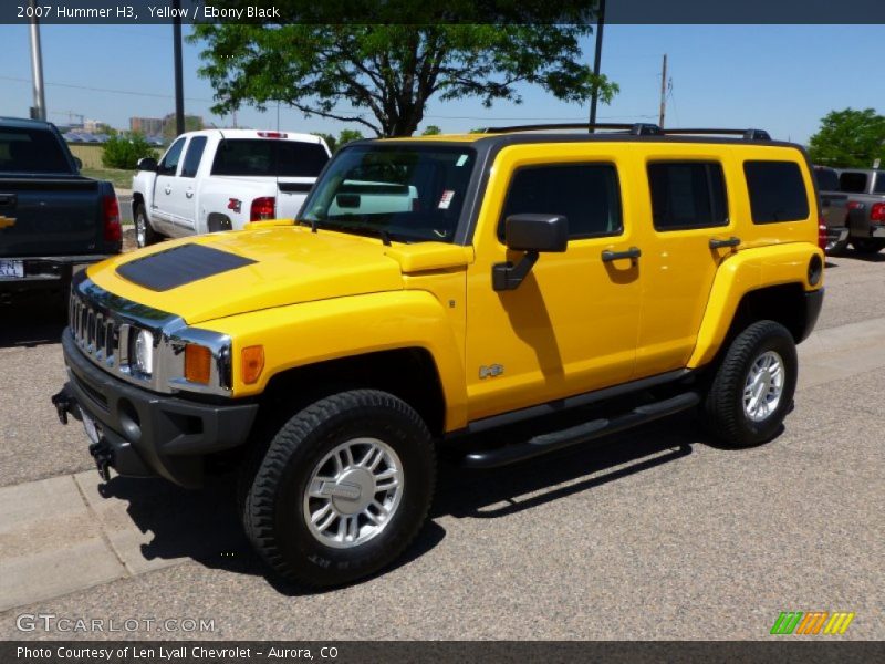 Yellow / Ebony Black 2007 Hummer H3