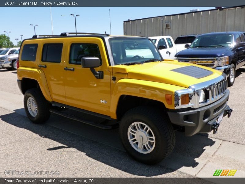Yellow / Ebony Black 2007 Hummer H3