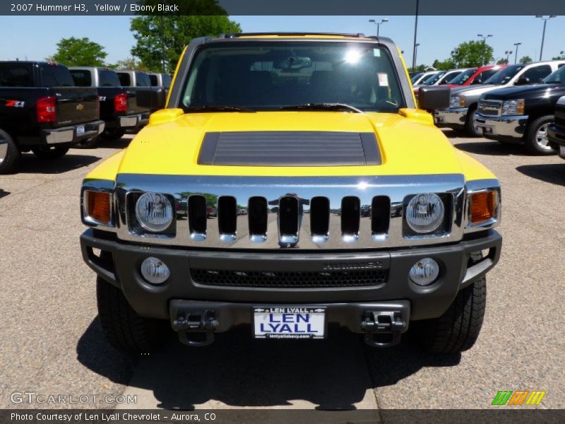 Yellow / Ebony Black 2007 Hummer H3