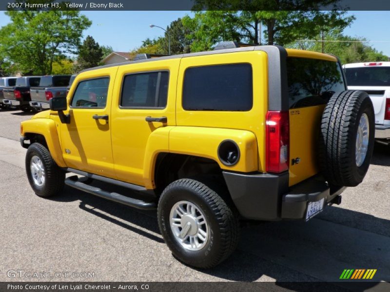 Yellow / Ebony Black 2007 Hummer H3