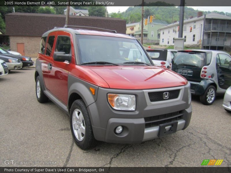 Sunset Orange Pearl / Black/Gray 2005 Honda Element EX AWD