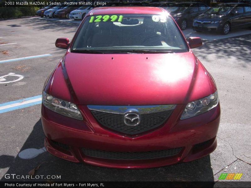 Redfire Metallic / Beige 2003 Mazda MAZDA6 s Sedan