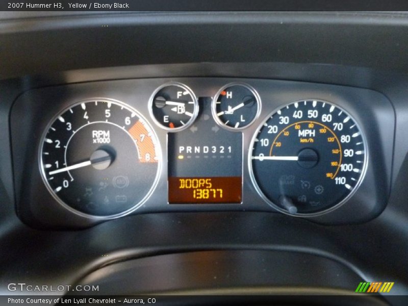 Yellow / Ebony Black 2007 Hummer H3