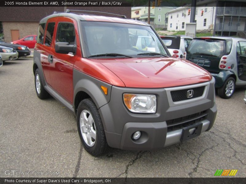 Sunset Orange Pearl / Black/Gray 2005 Honda Element EX AWD