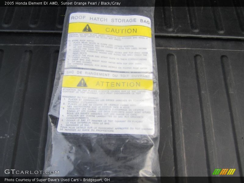 Sunset Orange Pearl / Black/Gray 2005 Honda Element EX AWD