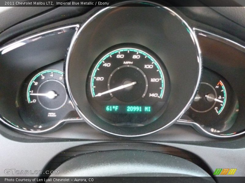 Imperial Blue Metallic / Ebony 2011 Chevrolet Malibu LTZ