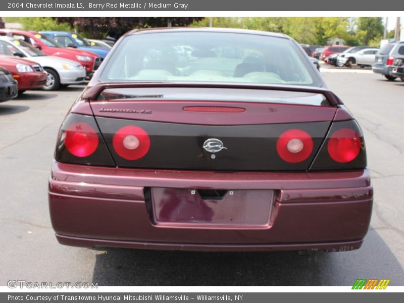 Berry Red Metallic / Medium Gray 2004 Chevrolet Impala LS