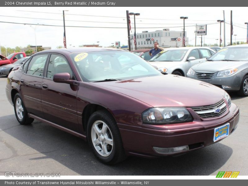 Berry Red Metallic / Medium Gray 2004 Chevrolet Impala LS
