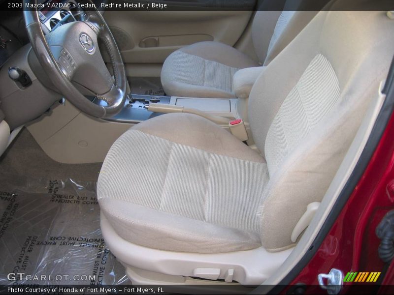 Redfire Metallic / Beige 2003 Mazda MAZDA6 s Sedan