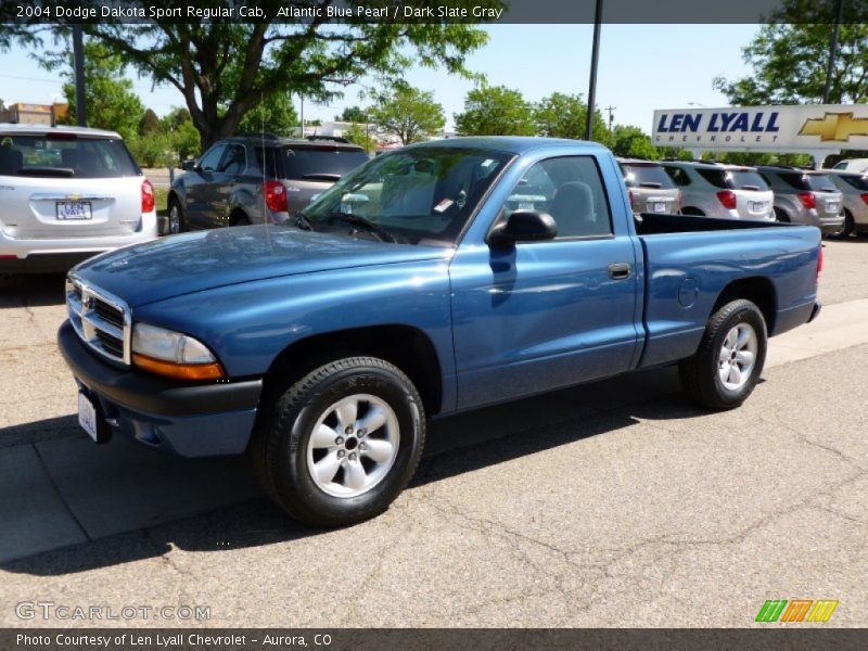 Atlantic Blue Pearl / Dark Slate Gray 2004 Dodge Dakota Sport Regular Cab