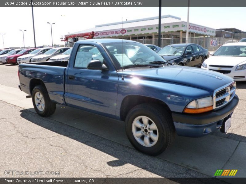 Atlantic Blue Pearl / Dark Slate Gray 2004 Dodge Dakota Sport Regular Cab