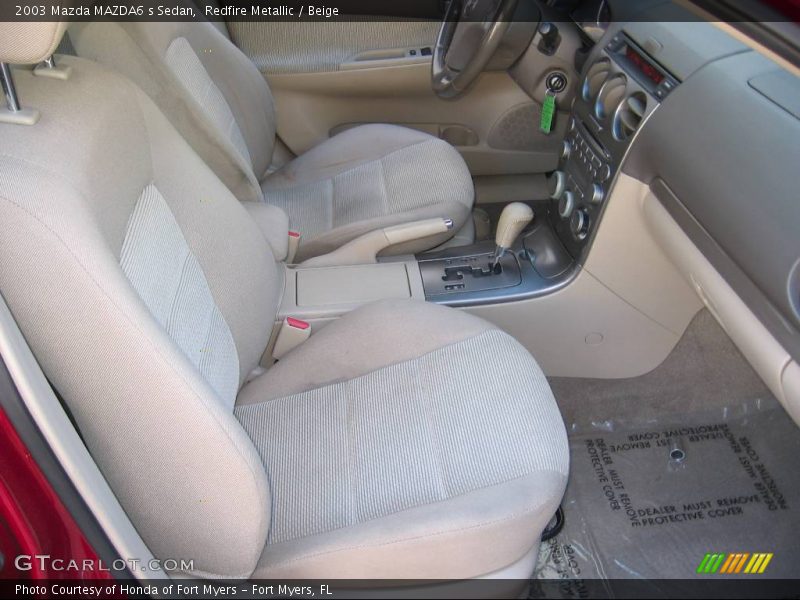 Redfire Metallic / Beige 2003 Mazda MAZDA6 s Sedan