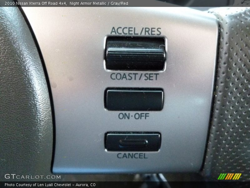 Night Armor Metallic / Gray/Red 2010 Nissan Xterra Off Road 4x4