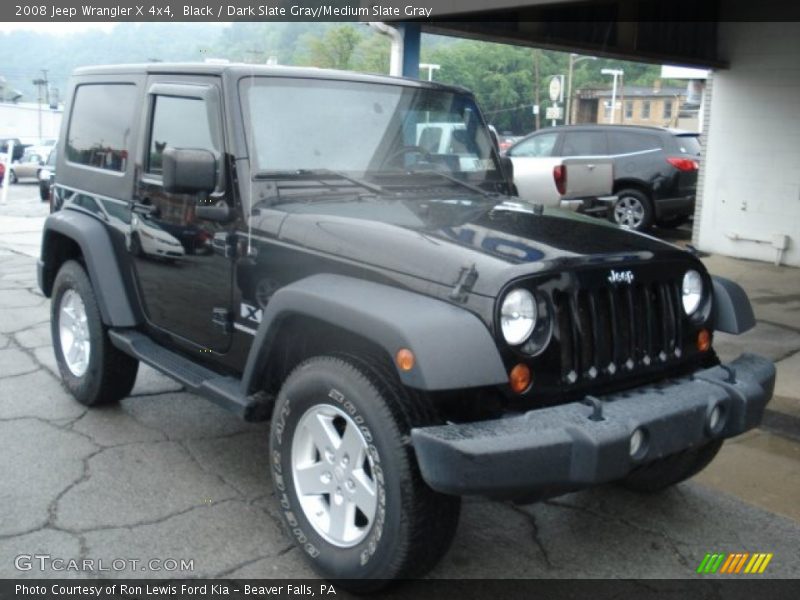 Black / Dark Slate Gray/Medium Slate Gray 2008 Jeep Wrangler X 4x4