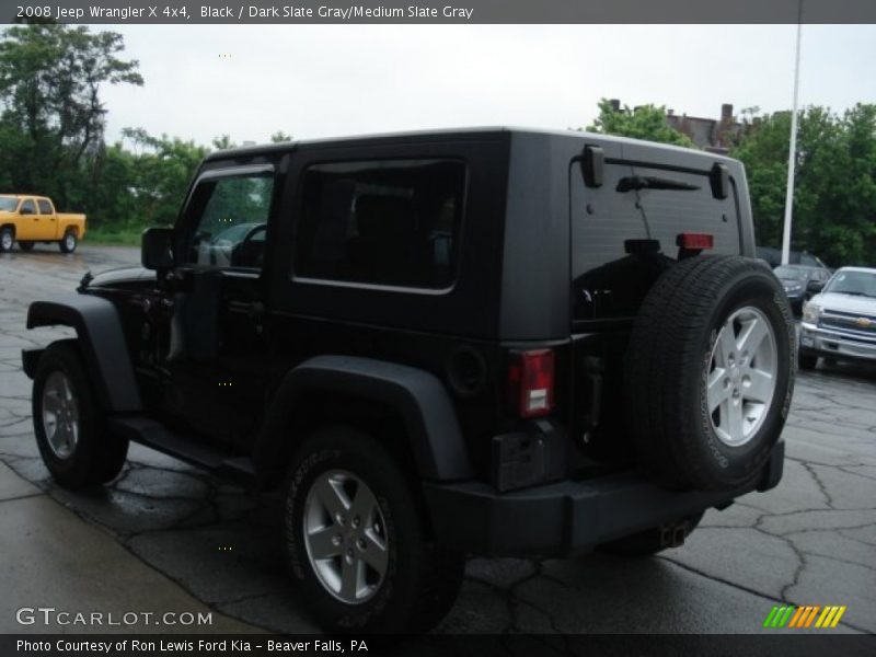 Black / Dark Slate Gray/Medium Slate Gray 2008 Jeep Wrangler X 4x4