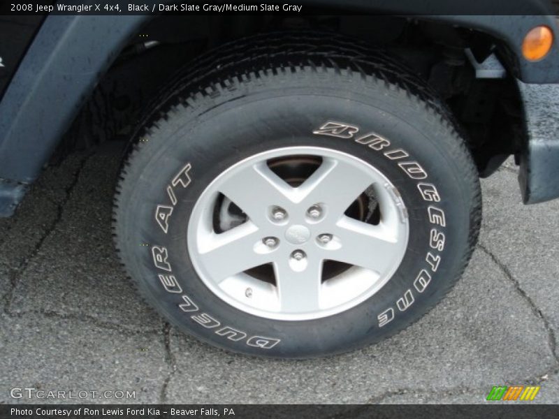 Black / Dark Slate Gray/Medium Slate Gray 2008 Jeep Wrangler X 4x4