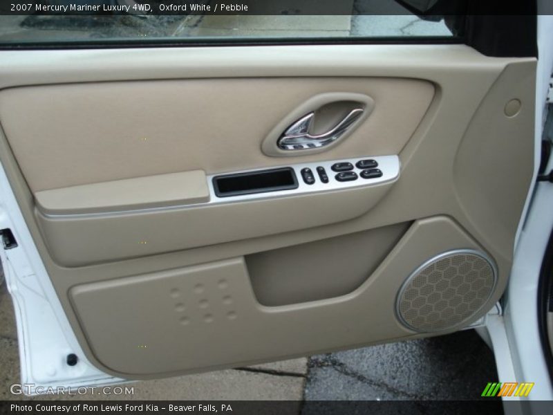 Oxford White / Pebble 2007 Mercury Mariner Luxury 4WD
