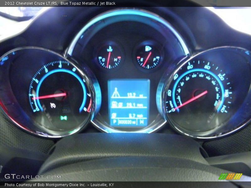 Blue Topaz Metallic / Jet Black 2012 Chevrolet Cruze LT/RS