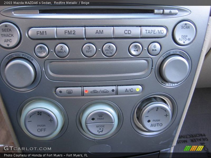 Redfire Metallic / Beige 2003 Mazda MAZDA6 s Sedan