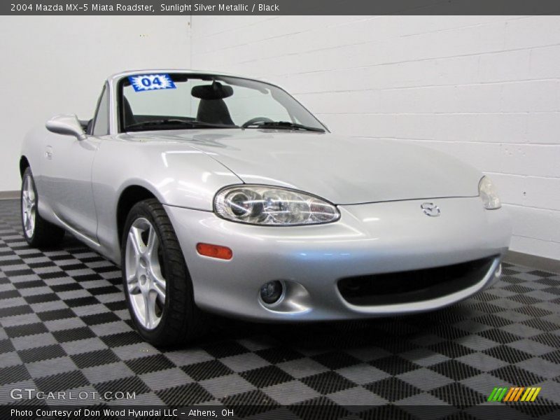 Sunlight Silver Metallic / Black 2004 Mazda MX-5 Miata Roadster