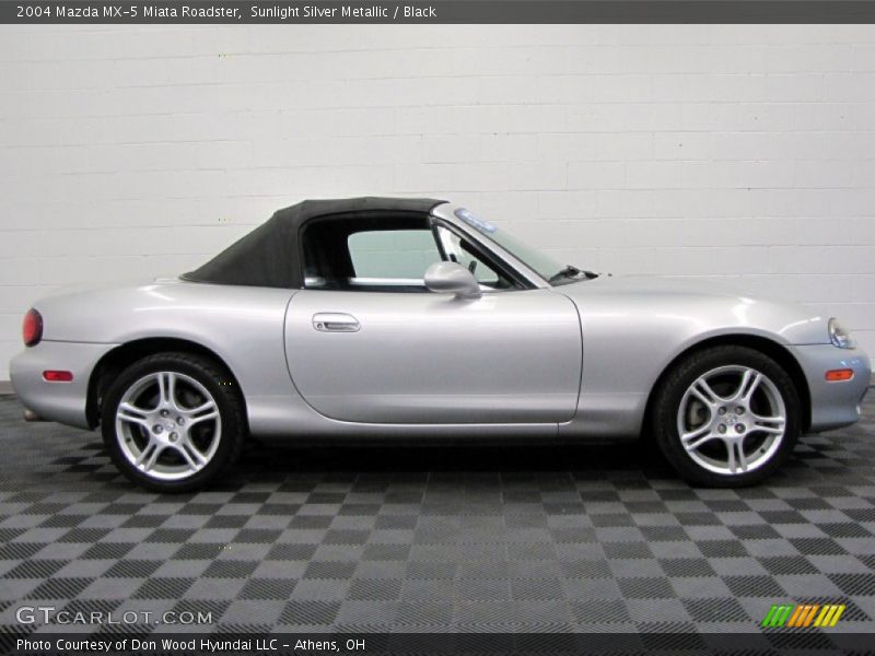 Sunlight Silver Metallic / Black 2004 Mazda MX-5 Miata Roadster