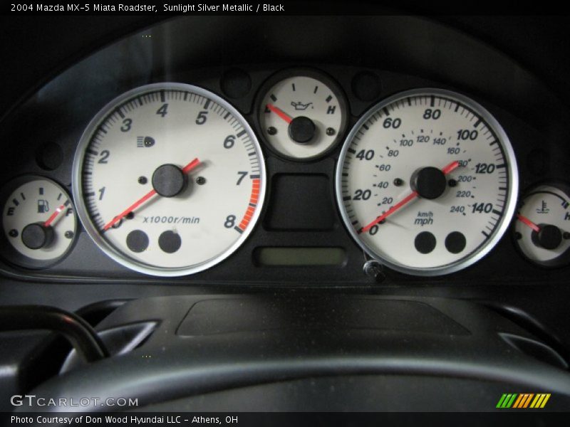 Sunlight Silver Metallic / Black 2004 Mazda MX-5 Miata Roadster