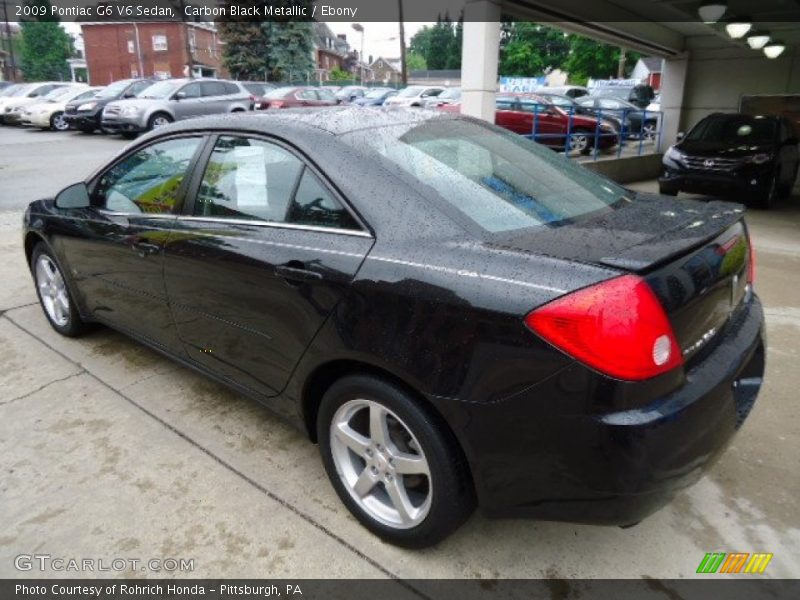 Carbon Black Metallic / Ebony 2009 Pontiac G6 V6 Sedan