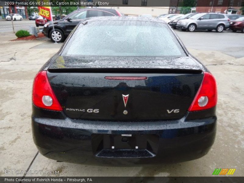 Carbon Black Metallic / Ebony 2009 Pontiac G6 V6 Sedan