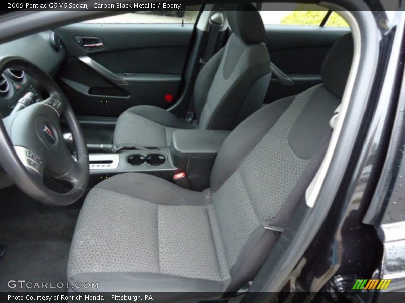 Carbon Black Metallic / Ebony 2009 Pontiac G6 V6 Sedan