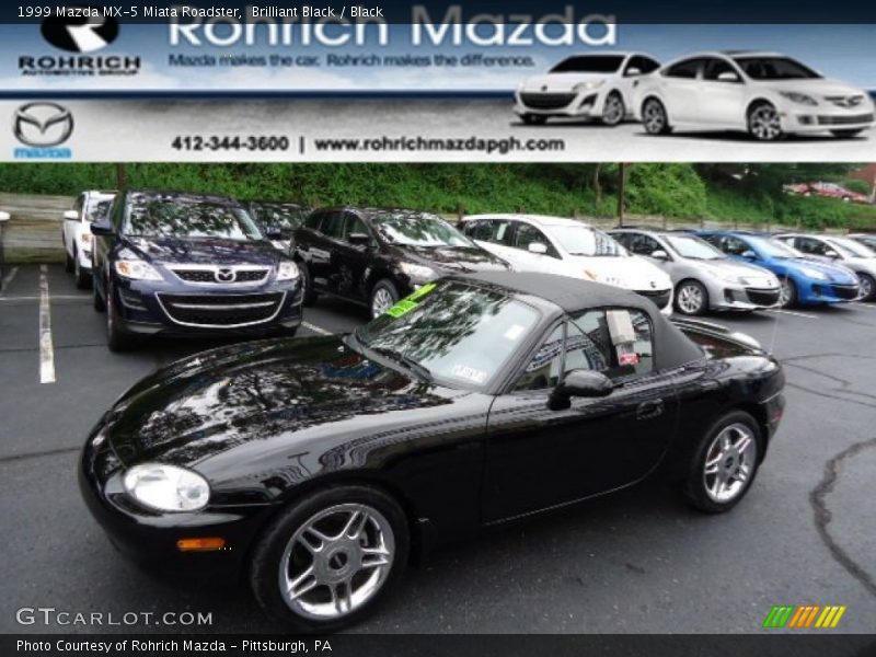 Brilliant Black / Black 1999 Mazda MX-5 Miata Roadster