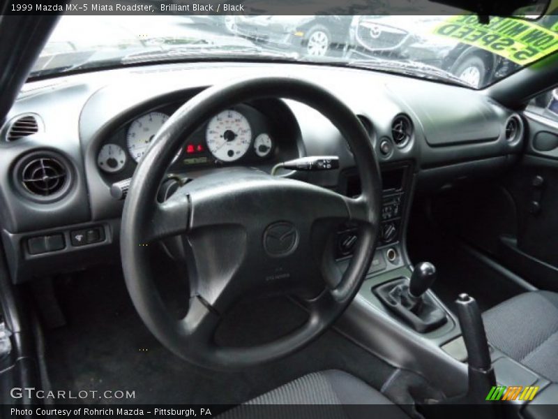 Brilliant Black / Black 1999 Mazda MX-5 Miata Roadster