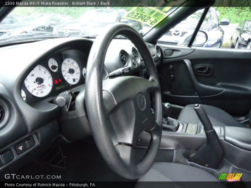 Brilliant Black / Black 1999 Mazda MX-5 Miata Roadster