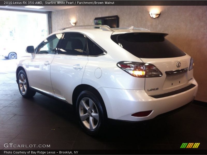 Starfire White Pearl / Parchment/Brown Walnut 2010 Lexus RX 350 AWD