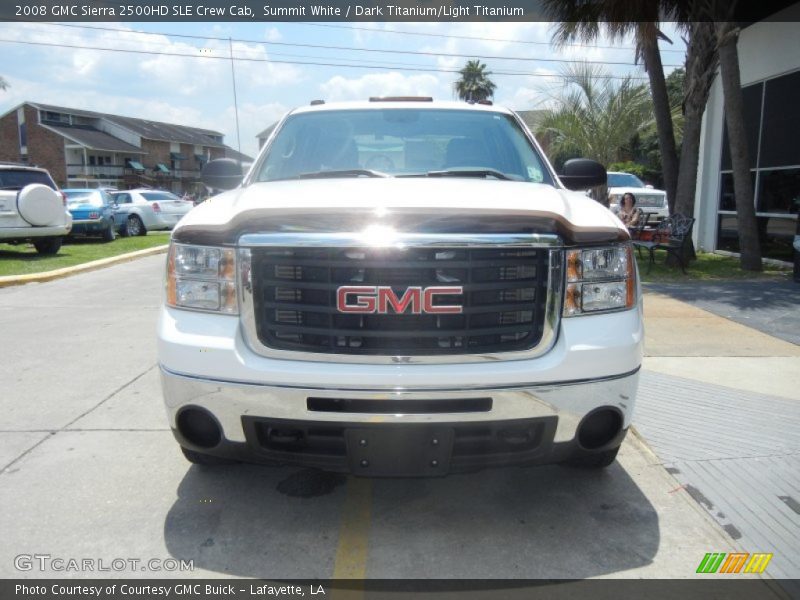 Summit White / Dark Titanium/Light Titanium 2008 GMC Sierra 2500HD SLE Crew Cab
