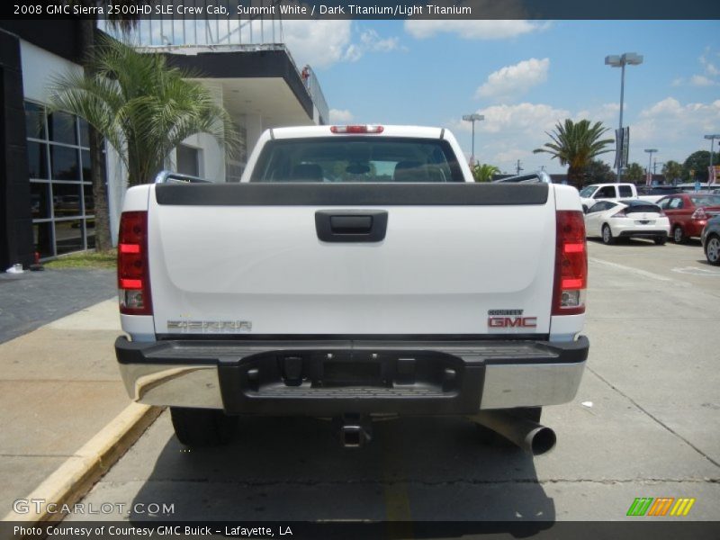 Summit White / Dark Titanium/Light Titanium 2008 GMC Sierra 2500HD SLE Crew Cab