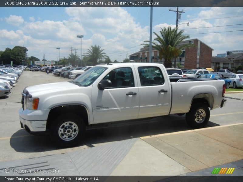 Summit White / Dark Titanium/Light Titanium 2008 GMC Sierra 2500HD SLE Crew Cab