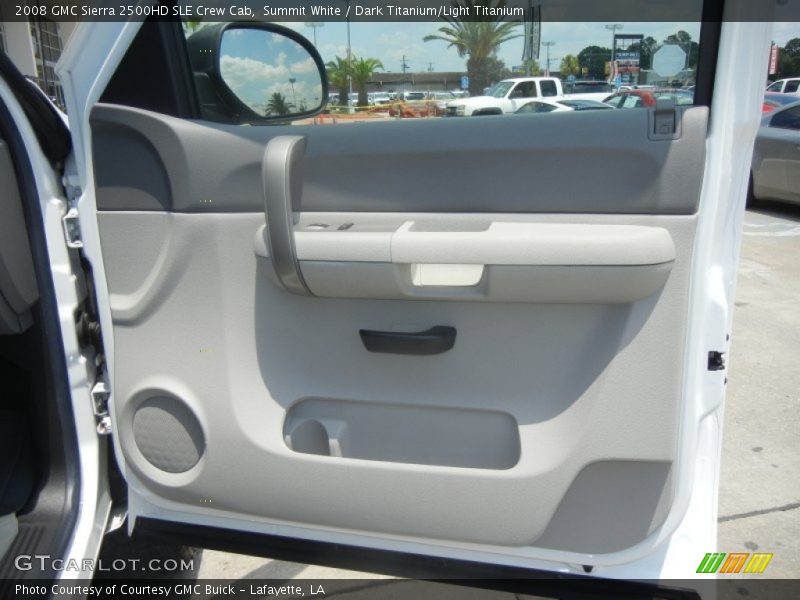 Summit White / Dark Titanium/Light Titanium 2008 GMC Sierra 2500HD SLE Crew Cab