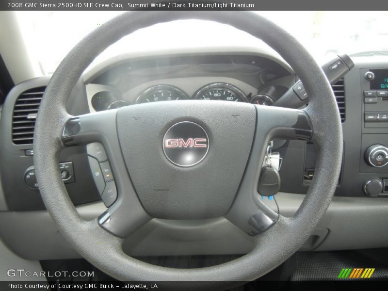 Summit White / Dark Titanium/Light Titanium 2008 GMC Sierra 2500HD SLE Crew Cab
