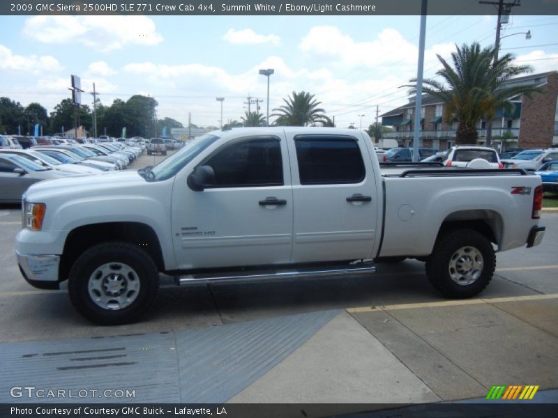 Summit White / Ebony/Light Cashmere 2009 GMC Sierra 2500HD SLE Z71 Crew Cab 4x4