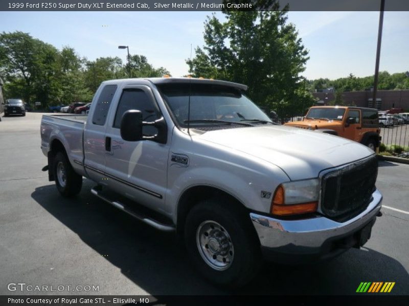 Silver Metallic / Medium Graphite 1999 Ford F250 Super Duty XLT Extended Cab