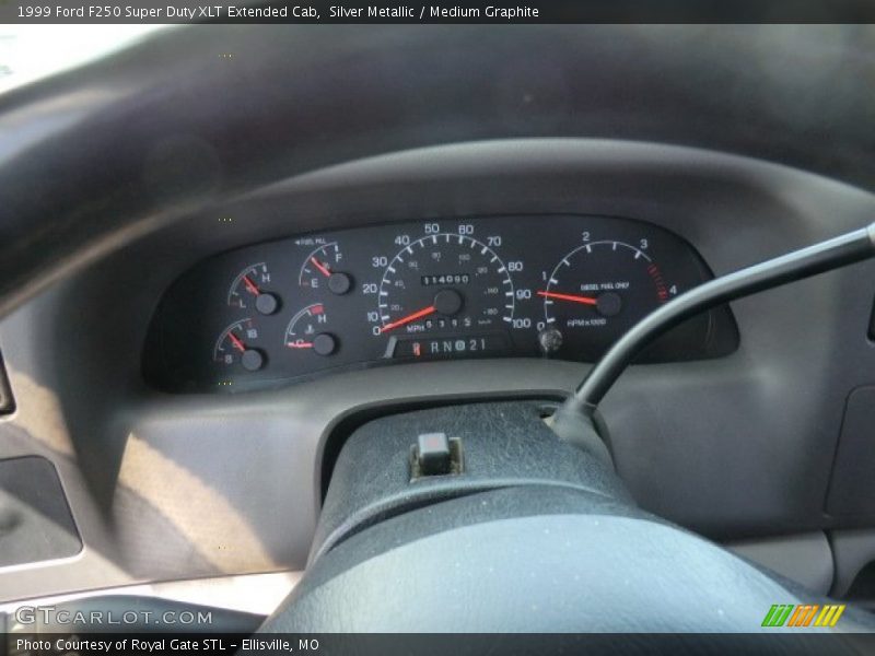 Silver Metallic / Medium Graphite 1999 Ford F250 Super Duty XLT Extended Cab