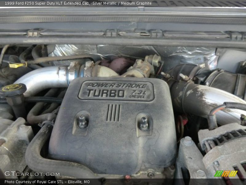 Silver Metallic / Medium Graphite 1999 Ford F250 Super Duty XLT Extended Cab