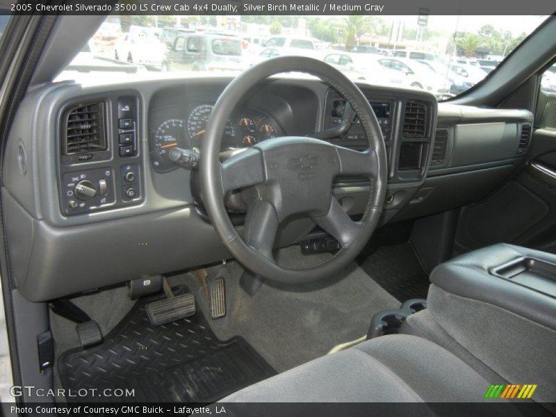 Silver Birch Metallic / Medium Gray 2005 Chevrolet Silverado 3500 LS Crew Cab 4x4 Dually