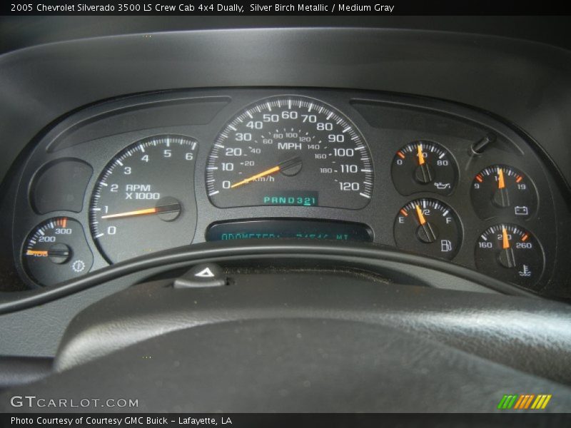 Silver Birch Metallic / Medium Gray 2005 Chevrolet Silverado 3500 LS Crew Cab 4x4 Dually