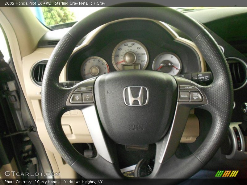 Sterling Gray Metallic / Gray 2009 Honda Pilot EX 4WD