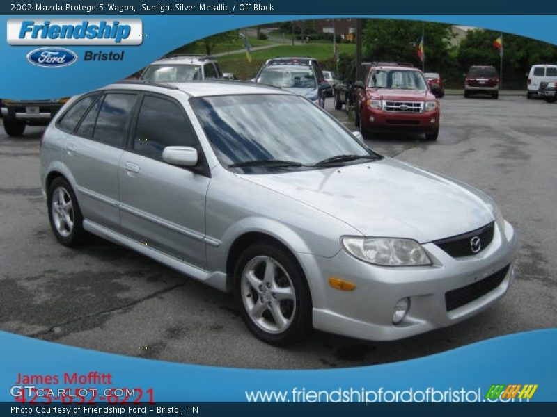 Sunlight Silver Metallic / Off Black 2002 Mazda Protege 5 Wagon
