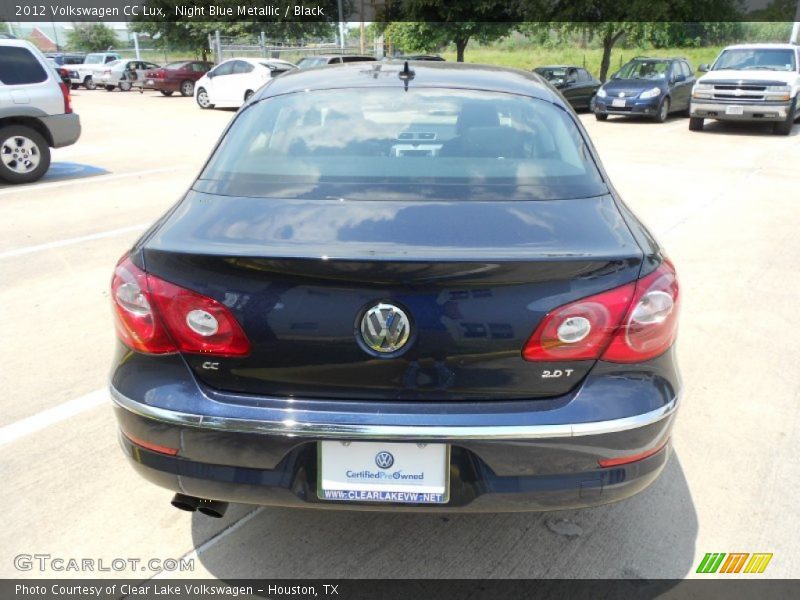 Night Blue Metallic / Black 2012 Volkswagen CC Lux
