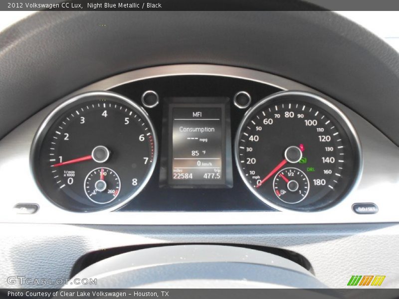 Night Blue Metallic / Black 2012 Volkswagen CC Lux