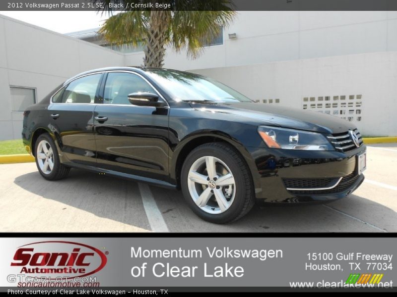 Black / Cornsilk Beige 2012 Volkswagen Passat 2.5L SE