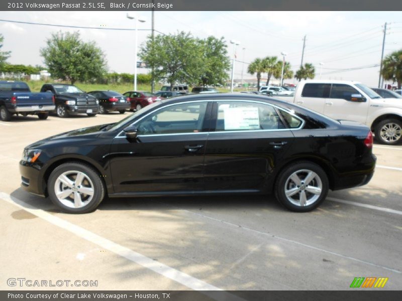 Black / Cornsilk Beige 2012 Volkswagen Passat 2.5L SE